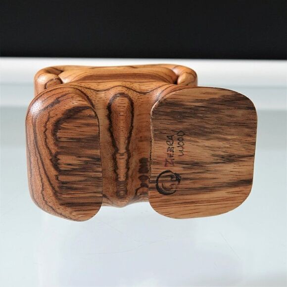 Fred Buss Zebrawood Shoe Shape Jewelry Box - Picture 7 of 12